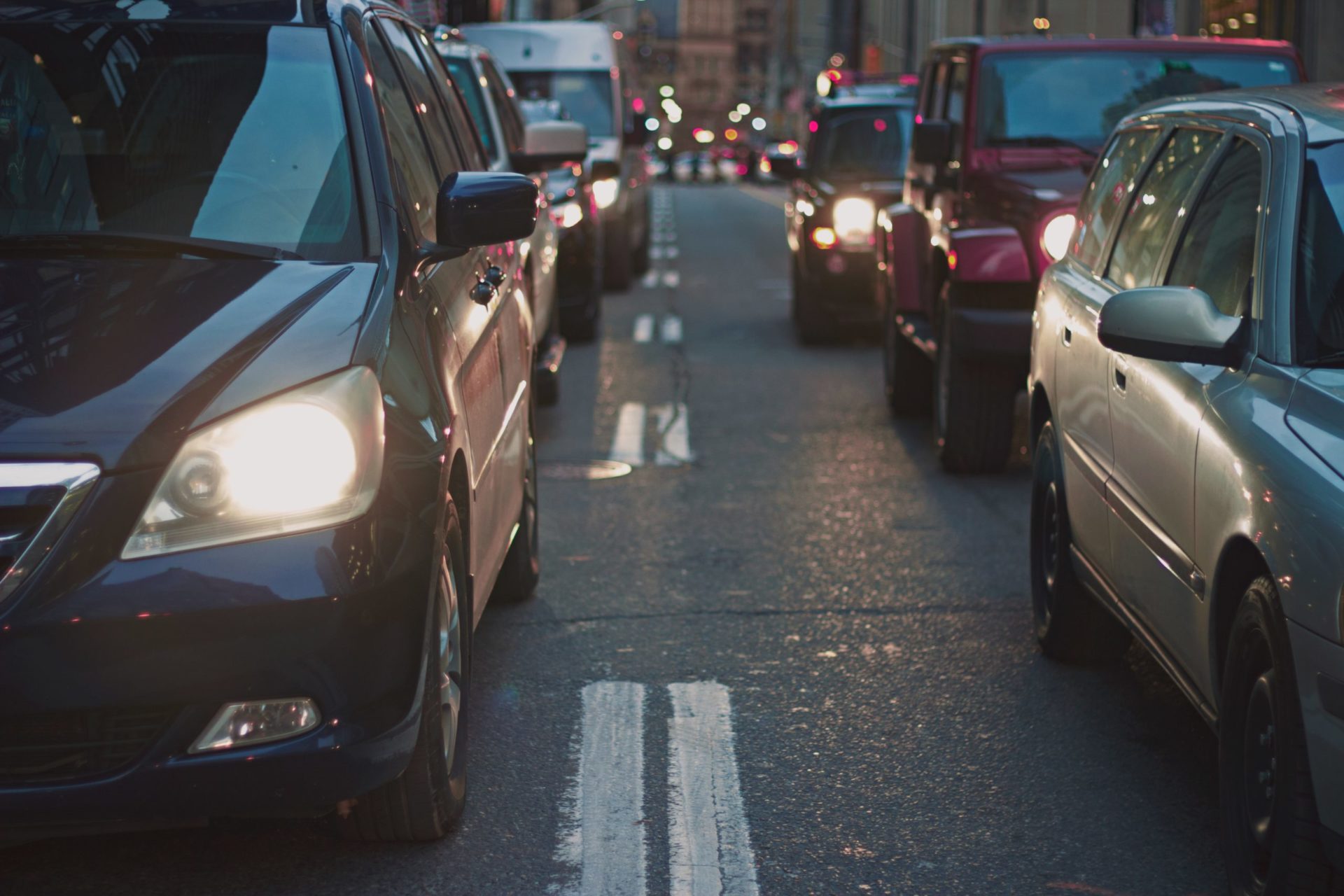 cars in traffic on a road